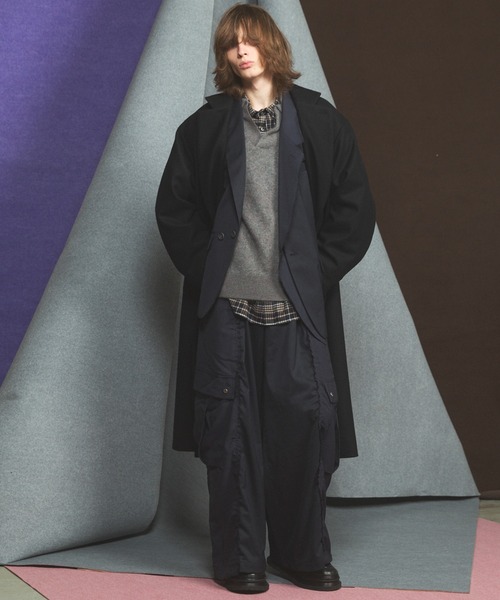 MAISON SPECIAL(メゾンスペシャル)の「《UNISEX》【Italian Dead Stock Fabric】プライムオーバーチェスターフィールドコート/Prime-Over Chesterfield Coat【MAISON SPECIAL/メゾンスペシャル】(チェスターコート・メンズ・ブラック/ホワイト/グレイッシュベージュ/ネイビー/ダークブラウン/チャコールグレー/ダークネイビー・2/1/0)」の12枚目の写真