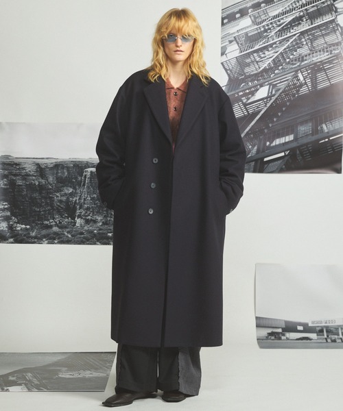 MAISON SPECIAL(メゾンスペシャル)の「《UNISEX》【Italian Dead Stock Fabric】プライムオーバーチェスターフィールドコート/Prime-Over Chesterfield Coat【MAISON SPECIAL/メゾンスペシャル】(チェスターコート・メンズ・ブラック/ホワイト/グレイッシュベージュ/ネイビー/ダークブラウン/チャコールグレー/ダークネイビー・2/1/0)」の13枚目の写真