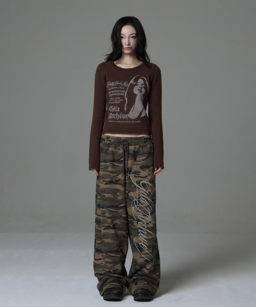 GILAARCHIVE（ギラアーカイブ）の「P.B.A GIRL KNIT_BROWN（ニット/セーター・レディース・その他・FREE）」の2枚目の写真