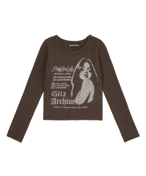 GILAARCHIVE（ギラアーカイブ）の「P.B.A GIRL KNIT_BROWN（ニット/セーター・レディース・その他・FREE）」の5枚目の写真