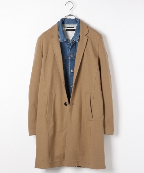 RAGEBLUE(レイジブルー)の「ポンチチェスターコート/718697(チェスターコート・メンズ・ベージュ/グレー/ネイビー・LARGE/MEDIUM)」の3枚目の写真