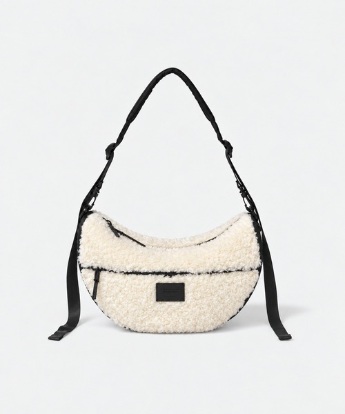 beautiful people(ビューティフルピープル)の「【beautiful people/ビューティフルピープル】《STUDIOUS別注カラー》pertex & boa shoulder bag/パーテックス&ボアショルダーバッグ(ショルダーバッグ・レディース・ブラック/アイボリー・FREE)」の14枚目の写真