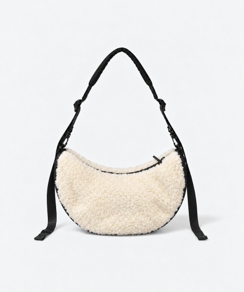 beautiful people(ビューティフルピープル)の「【beautiful people/ビューティフルピープル】《STUDIOUS別注カラー》pertex & boa shoulder bag/パーテックス&ボアショルダーバッグ(ショルダーバッグ・レディース・ブラック/アイボリー・FREE)」の15枚目の写真