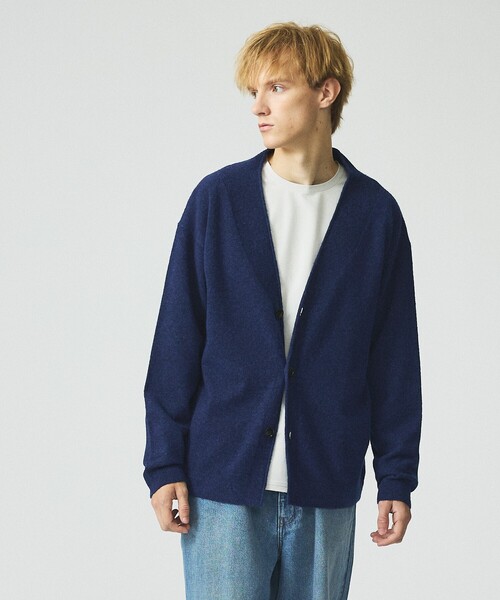 ABAHOUSE（アバハウス）の「ソフトタッチ ウールミックス セミショール カーディガン（カーディガン/ボレロ・メンズ・ブラウン/ネイビー/モカ・44/46/48）」の6枚目の写真
