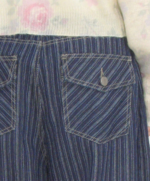 RONRON(ロンロン)の「ストライプデニム バルーンパンツ ミディアムブルー(デニムパンツ・レディース・その他・SMALL/MEDIUM)」の5枚目の写真