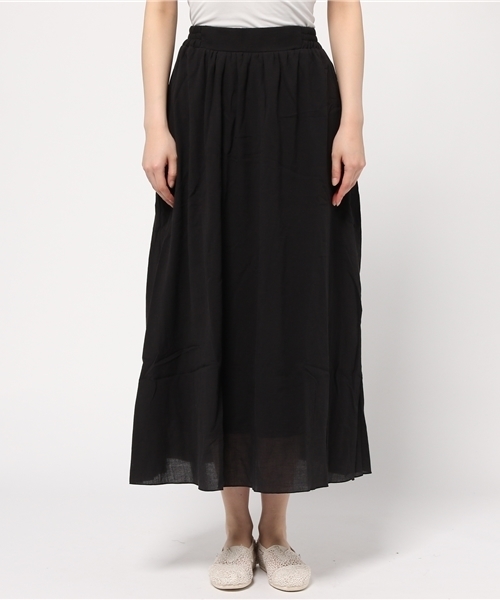 earth music&ecology（アースミュージックアンドエコロジー）の「【2016Summer】ヨウリュウマキシスカート（スカート・レディース・ホワイト/グリーン/ネイビー/ブラック・FREE）」の5枚目の写真