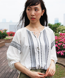 Shelly island | 【Shelly island】 タッセル付刺繍ブラウス(シャツ/ブラウス)