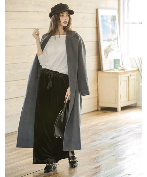 Re:EDIT（リエディ）の「[リエディ]ダブルボタンチェスターコートアウター/コート（チェスターコート・レディース・グレー/チャコールグレー/ブラック/サックスブルー/ベージュ/ピンクベージュ・MEDIUM/LARGE）」の3枚目の写真