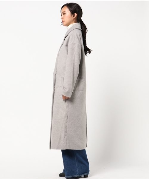 Re:EDIT（リエディ）の「[リエディ]ダブルボタンチェスターコートアウター/コート（チェスターコート・レディース・グレー/チャコールグレー/ブラック/サックスブルー/ベージュ/ピンクベージュ・MEDIUM/LARGE）」の8枚目の写真