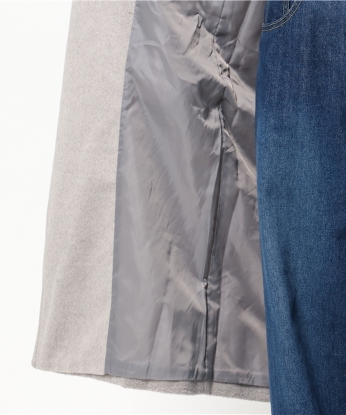 Re:EDIT（リエディ）の「[リエディ]ダブルボタンチェスターコートアウター/コート（チェスターコート・レディース・グレー/チャコールグレー/ブラック/サックスブルー/ベージュ/ピンクベージュ・MEDIUM/LARGE）」の13枚目の写真