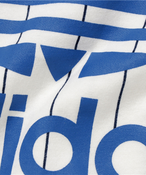 adidas（アディダス）の「オリジナルス Tシャツ[TKO TREFOIL TEE PINSTRIPE]<mstko>（Tシャツ/カットソー・キッズ・ホワイト×ブルー・100/120/110/90）」の6枚目の写真