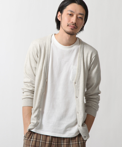 ZIP FIVE(ジップファイブ)の「【ZIP FIVE】コットンカーディガン(カーディガン/ボレロ・メンズ・杢グレー/ブルー/オートミール/マスタード/ネイビー/チャコール/ワイン/オリーブ/ブラック/ベージュ/グリーン/パープル/ブラウン・LARGE/SMALL/X-LARGE/MEDIUM)」の7枚目の写真