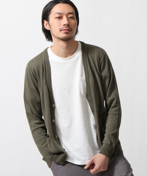 ZIP FIVE(ジップファイブ)の「【ZIP FIVE】コットンカーディガン(カーディガン/ボレロ・メンズ・杢グレー/ブルー/オートミール/マスタード/ネイビー/チャコール/ワイン/オリーブ/ブラック/ベージュ/グリーン/パープル/ブラウン・LARGE/SMALL/X-LARGE/MEDIUM)」の8枚目の写真