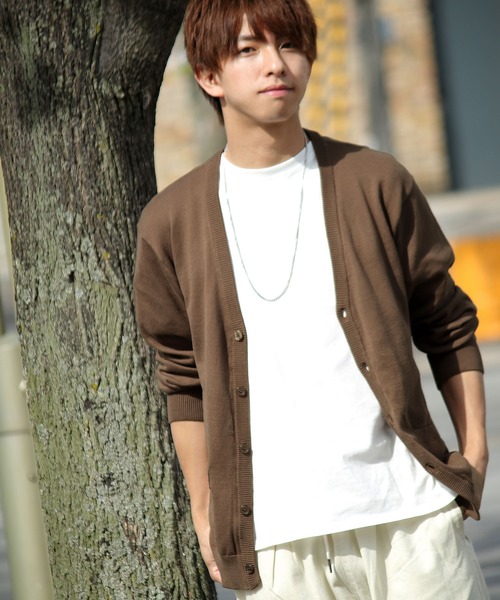 ZIP FIVE(ジップファイブ)の「【ZIP FIVE】コットンカーディガン(カーディガン/ボレロ・メンズ・杢グレー/ブルー/オートミール/マスタード/ネイビー/チャコール/ワイン/オリーブ/ブラック/ベージュ/グリーン/パープル/ブラウン・LARGE/SMALL/X-LARGE/MEDIUM)」の5枚目の写真