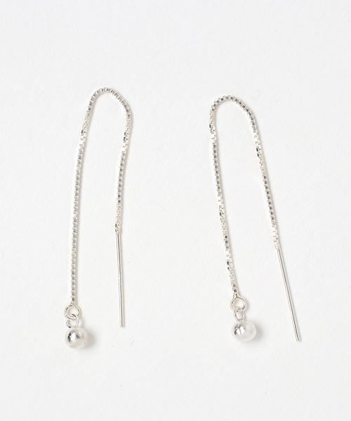 TONE SELECT GOODS(トーンセレクトグッズ)の「【hosta】イシコロチェーンピアス(ピアス(両耳用))」|シルバー