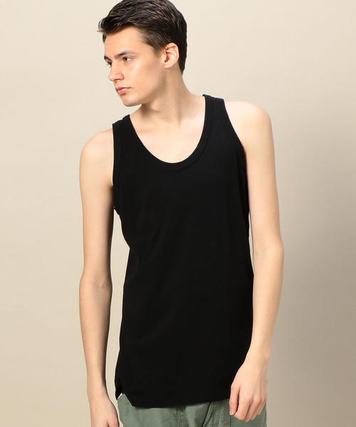 BEAUTY&YOUTH UNITED ARROWS(ビューティーアンドユースユナイテッドアローズ)の「BY ロングタンクトップ -MADE IN JAPAN-(タンクトップ・メンズ・ブラック/ホワイト・LARGE/MEDIUM/SMALL)」の2枚目の写真