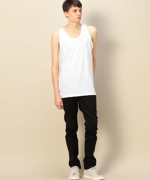 BEAUTY&YOUTH UNITED ARROWS(ビューティーアンドユースユナイテッドアローズ)の「BY ロングタンクトップ -MADE IN JAPAN-(タンクトップ・メンズ・ブラック/ホワイト・LARGE/MEDIUM/SMALL)」の9枚目の写真