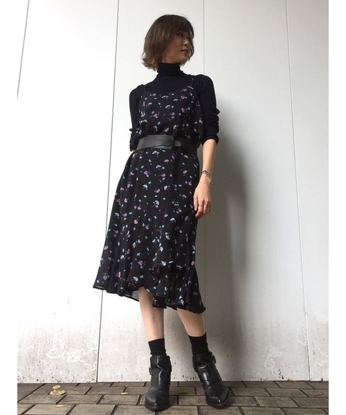 NINE（ナイン）の「【NINE(ナイン)】《STUDIOUS別注》フラワーワンピース x リブニットセットアップ（ワンピース・レディース・ピンク/ブルー・FREE）」の13枚目の写真