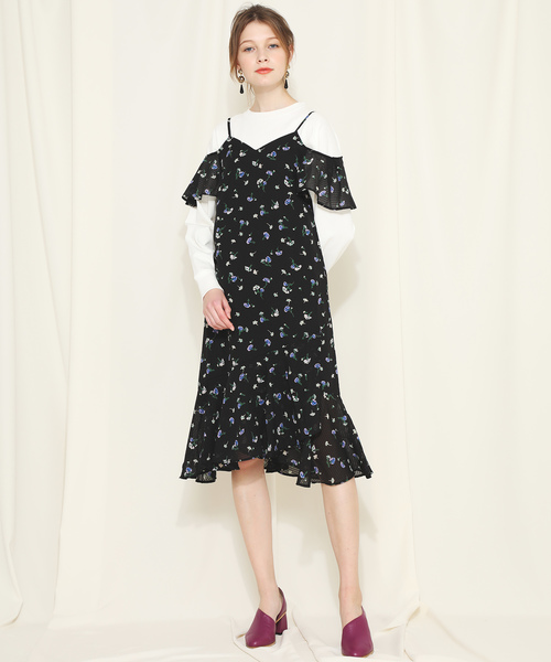 NINE（ナイン）の「【NINE(ナイン)】《STUDIOUS別注》フラワーワンピース x リブニットセットアップ（ワンピース・レディース・ピンク/ブルー・FREE）」の22枚目の写真