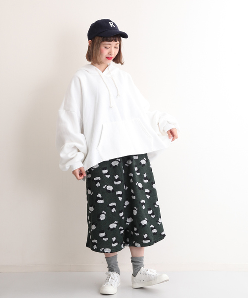 MERLOT（メルロー）の「パンダ総柄サルエルハーフパンツ2439（その他パンツ・レディース・パープル/グリーン・FREE）」の6枚目の写真
