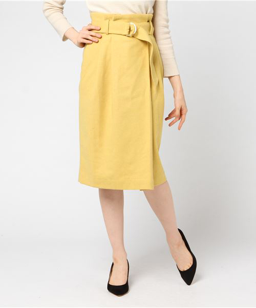 Te chichi（テチチ）の「フラノベルト付タイトスカート（スカート