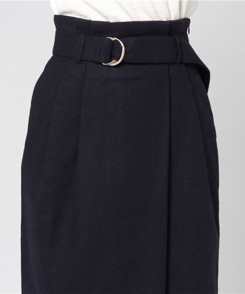 Te chichi（テチチ）の「フラノベルト付タイトスカート（スカート・レディース・ネイビー/イエロー/ラベンダー/キャメル・SMALL/MEDIUM）」の9枚目の写真