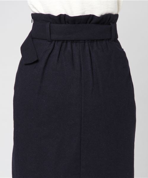 Te chichi（テチチ）の「フラノベルト付タイトスカート（スカート