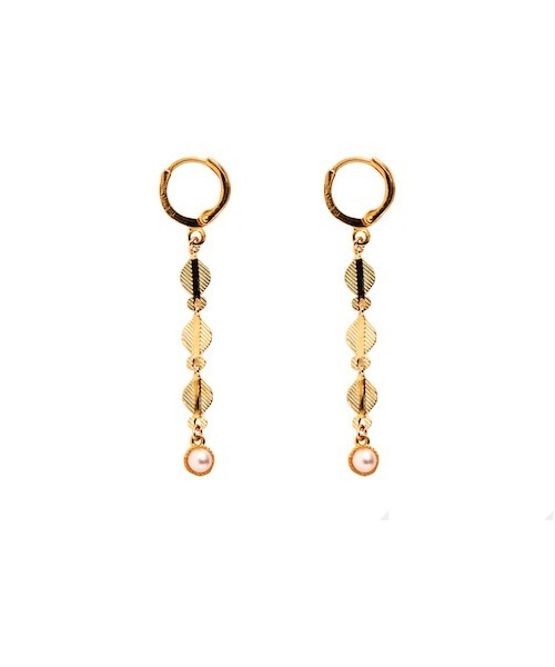 TONE SELECT GOODS(トーンセレクトグッズ)の「【fleur by Miho Nakayama】リーフチェーンマカロンカラーピアスセット(ピアス(両耳用)・レディース・ピンク/ミント/イエロー系その他/ピンク系その他・FREE)」の4枚目の写真