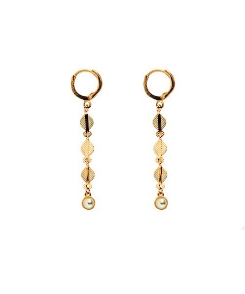 TONE SELECT GOODS(トーンセレクトグッズ)の「【fleur by Miho Nakayama】リーフチェーンマカロンカラーピアスセット(ピアス(両耳用)・レディース・ピンク/ミント/イエロー系その他/ピンク系その他・FREE)」の2枚目の写真