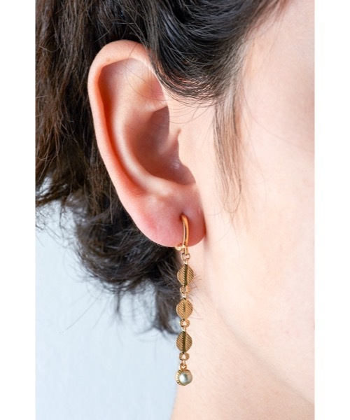 TONE SELECT GOODS(トーンセレクトグッズ)の「【fleur by Miho Nakayama】リーフチェーンマカロンカラーピアスセット(ピアス(両耳用)・レディース・ピンク/ミント/イエロー系その他/ピンク系その他・FREE)」の8枚目の写真