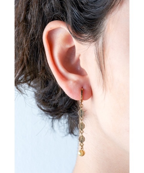 TONE SELECT GOODS(トーンセレクトグッズ)の「【fleur by Miho Nakayama】リーフチェーンマカロンカラーピアスセット(ピアス(両耳用)・レディース・ピンク/ミント/イエロー系その他/ピンク系その他・FREE)」の6枚目の写真