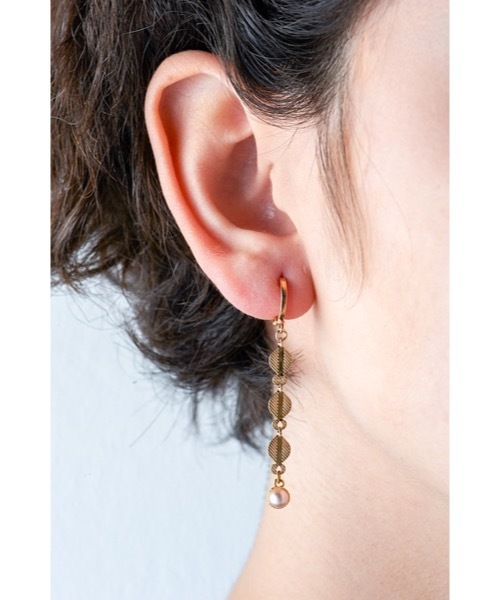 TONE SELECT GOODS(トーンセレクトグッズ)の「【fleur by Miho Nakayama】リーフチェーンマカロンカラーピアスセット(ピアス(両耳用)・レディース・ピンク/ミント/イエロー系その他/ピンク系その他・FREE)」の5枚目の写真