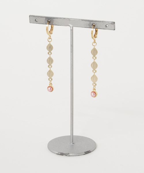 TONE SELECT GOODS(トーンセレクトグッズ)の「【fleur by Miho Nakayama】リーフチェーンマカロンカラーピアスセット(ピアス(両耳用)・レディース・ピンク/ミント/イエロー系その他/ピンク系その他・FREE)」の1枚目の写真