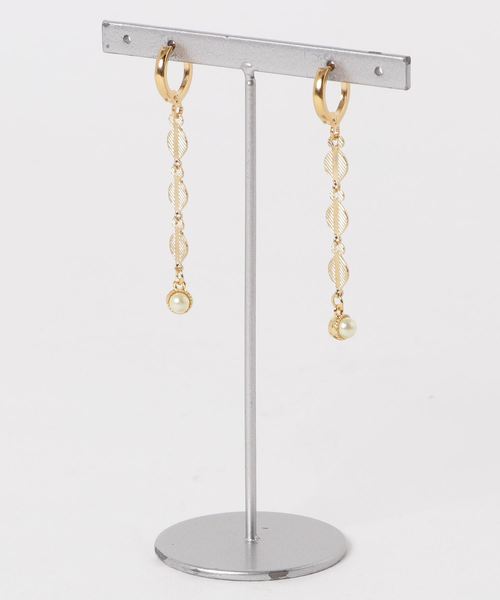 TONE SELECT GOODS(トーンセレクトグッズ)の「【fleur by Miho Nakayama】リーフチェーンマカロンカラーピアスセット(ピアス(両耳用)・レディース・ピンク/ミント/イエロー系その他/ピンク系その他・FREE)」の9枚目の写真