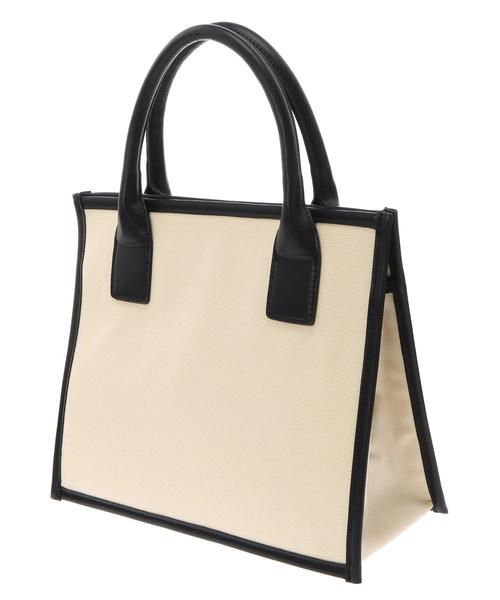 Green　Parks（グリーンパークス）の「・パイピングキャンバストート（ハンドバッグ・レディース・ブラック/キャメル・FREE）」の3枚目の写真