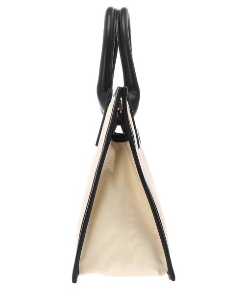 Green　Parks（グリーンパークス）の「・パイピングキャンバストート（ハンドバッグ・レディース・ブラック/キャメル・FREE）」の7枚目の写真