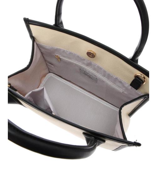 Green　Parks（グリーンパークス）の「・パイピングキャンバストート（ハンドバッグ・レディース・ブラック/キャメル・FREE）」の11枚目の写真