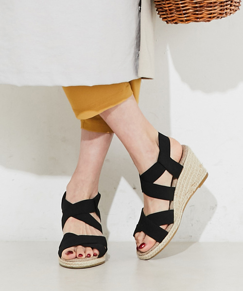 RIVE DROITE（リヴドロワ）の「クロスエスパドリーユ（サンダル・レディース・グレー/ブラック・LARGE/MEDIUM/SMALL）」の2枚目の写真