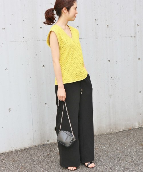 IENA(イエナ)の「バルファスレースノースリーブ◆(Tシャツ/カットソー・レディース・ブラック/アイボリー/イエロー・FREE)」の20枚目の写真