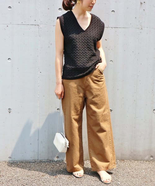 IENA(イエナ)の「バルファスレースノースリーブ◆(Tシャツ/カットソー・レディース・ブラック/アイボリー/イエロー・FREE)」の21枚目の写真