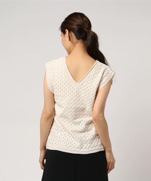 IENA(イエナ)の「バルファスレースノースリーブ◆(Tシャツ/カットソー・レディース・ブラック/アイボリー/イエロー・FREE)」の5枚目の写真