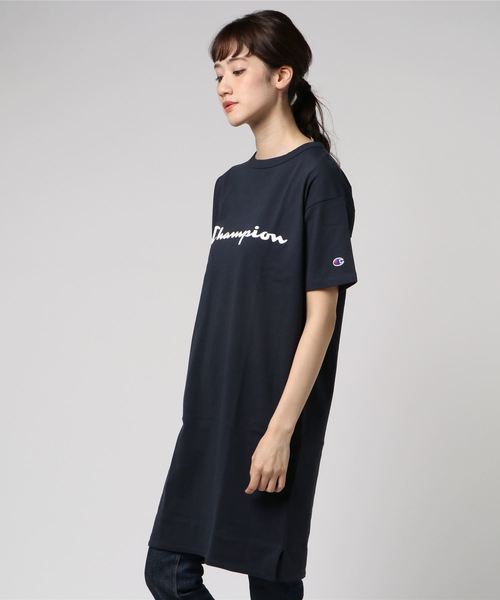 Champion(チャンピオン)の「ウィメンズ ワンピース 18SS 【春夏新作】チャンピオン(ワンピース・レディース・ホワイト/ネイビー・L/M)」の5枚目の写真