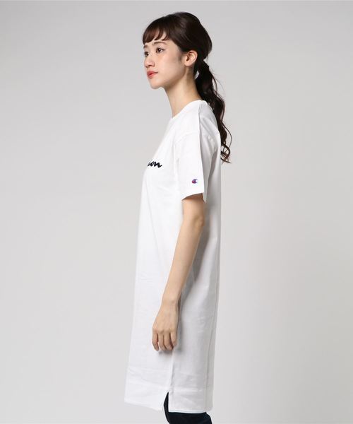 Champion(チャンピオン)の「ウィメンズ ワンピース 18SS 【春夏新作】チャンピオン(ワンピース・レディース・ホワイト/ネイビー・L/M)」の4枚目の写真