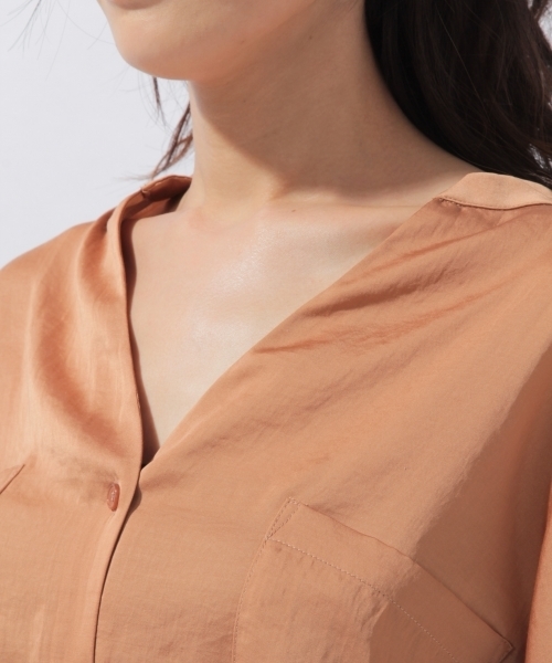 laboratory work(ラボラトリーワーク)の「オーバーポケットシャツ(シャツ/ブラウス・レディース・スモークグレー/ライトブラウン/オリーブ・MEDIUM)」の15枚目の写真