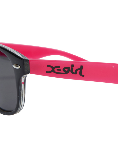 X-girl（エックスガール）の「PLASTIC SUNGLASSES 2（サングラス・レディース・ピンク/イエロー・ONE SIZE）」の6枚目の写真