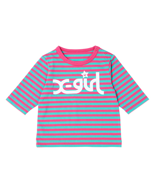 X-girl Stages（エックスガールステージス）の「BASIC H/S TEE （4T～7T）（Tシャツ/カットソー・キッズ・ブラック/ネイビー/ピンク/レッド・4T/5T/6T/7T）」の4枚目の写真