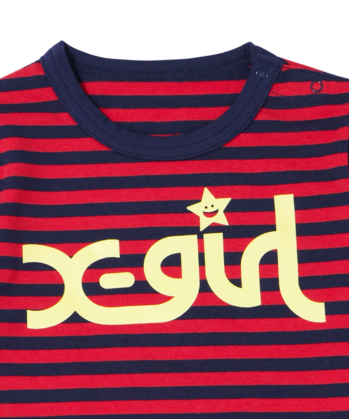 X-girl Stages（エックスガールステージス）の「BASIC H/S TEE （4T～7T）（Tシャツ/カットソー・キッズ・ブラック/ネイビー/ピンク/レッド・4T/5T/6T/7T）」の6枚目の写真