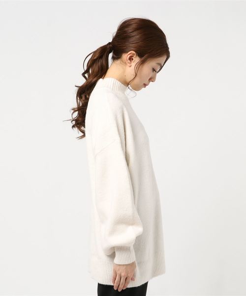 WEGO（ウィゴー）の「WEGO/ハイネックビッグシルエットニット（ニット/セーター・レディース・ホワイト/ブラック/パープル/サックスブルー/イエロー/ライトベージュ・FREE）」の7枚目の写真