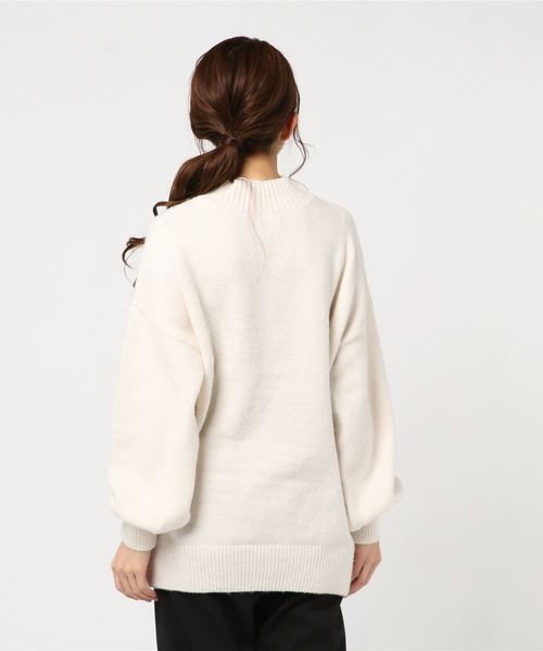 WEGO（ウィゴー）の「WEGO/ハイネックビッグシルエットニット（ニット/セーター・レディース・ホワイト/ブラック/パープル/サックスブルー/イエロー/ライトベージュ・FREE）」の8枚目の写真