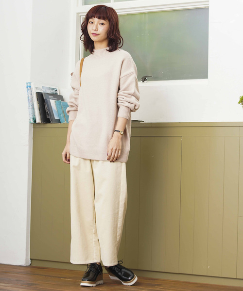 WEGO（ウィゴー）の「WEGO/ハイネックビッグシルエットニット（ニット/セーター・レディース・ホワイト/ブラック/パープル/サックスブルー/イエロー/ライトベージュ・FREE）」の17枚目の写真